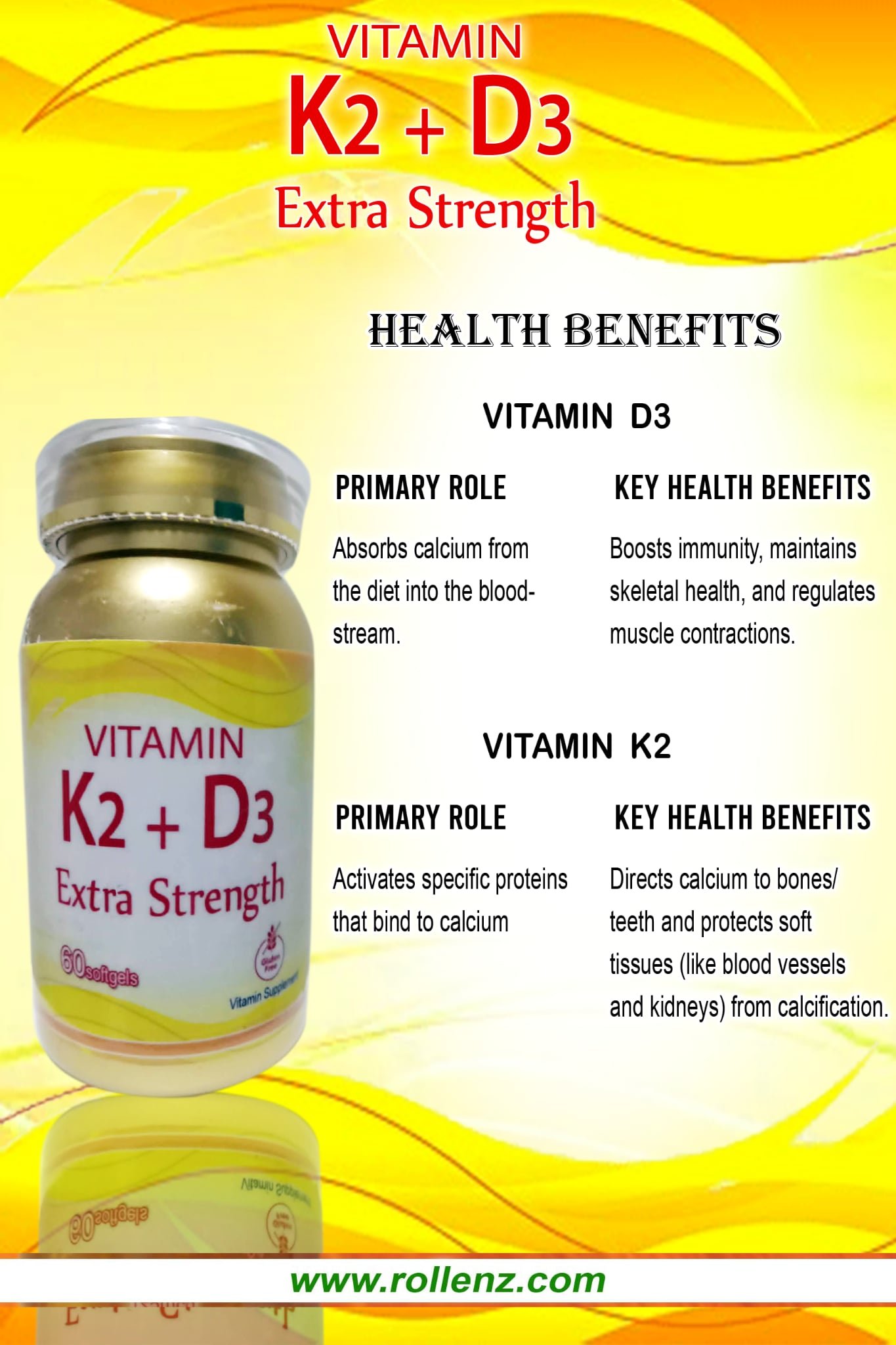 K2 + D3 Vitamins (60s) 3PV